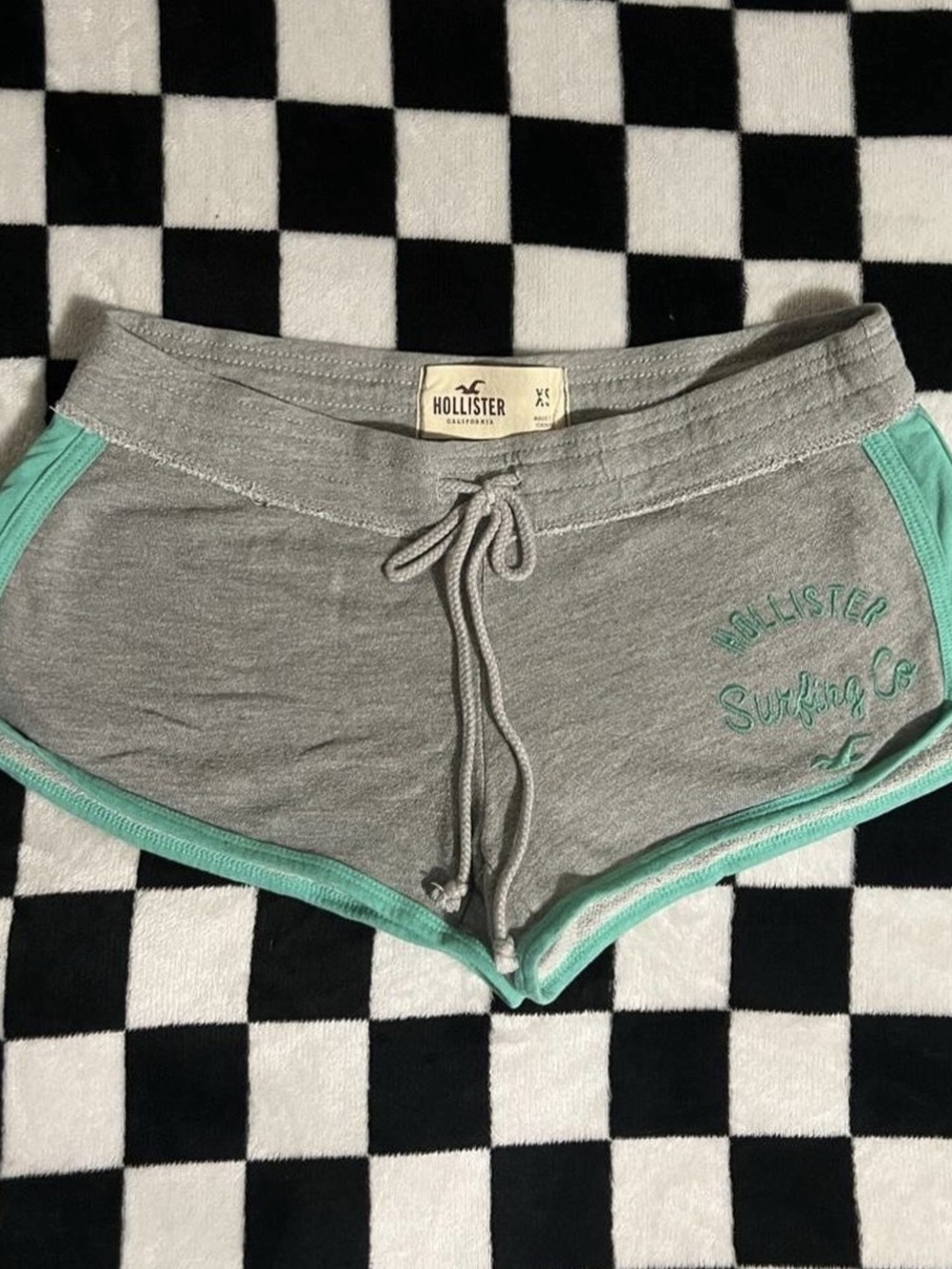 Hollister Surfing Co. Athletic Shorts Gray & Green Size XS